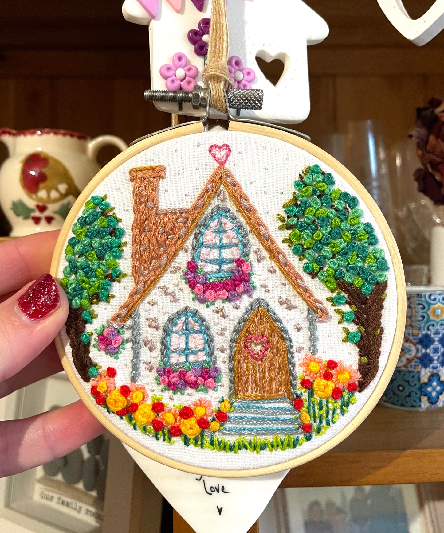 Heart cottage hoop - 10cm