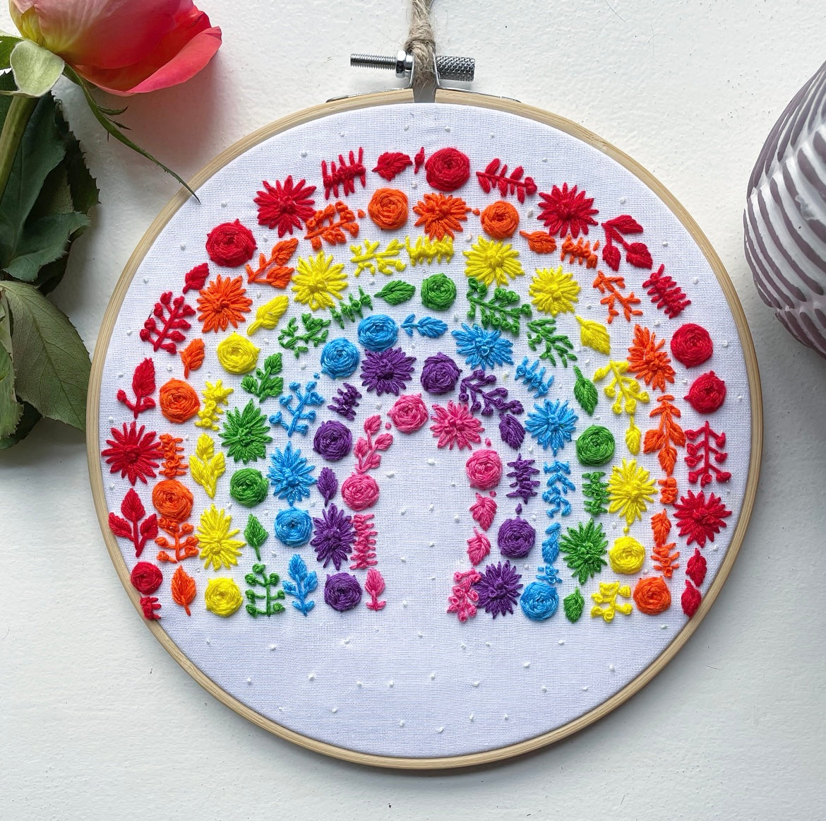 Rainbow (traditional) hoop - 20cm