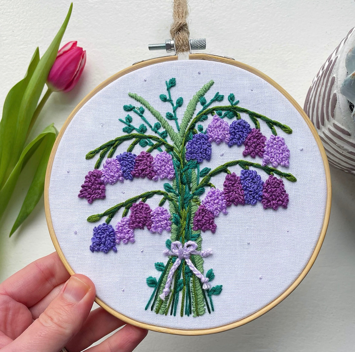 Bluebell cluster hoop - 16cm