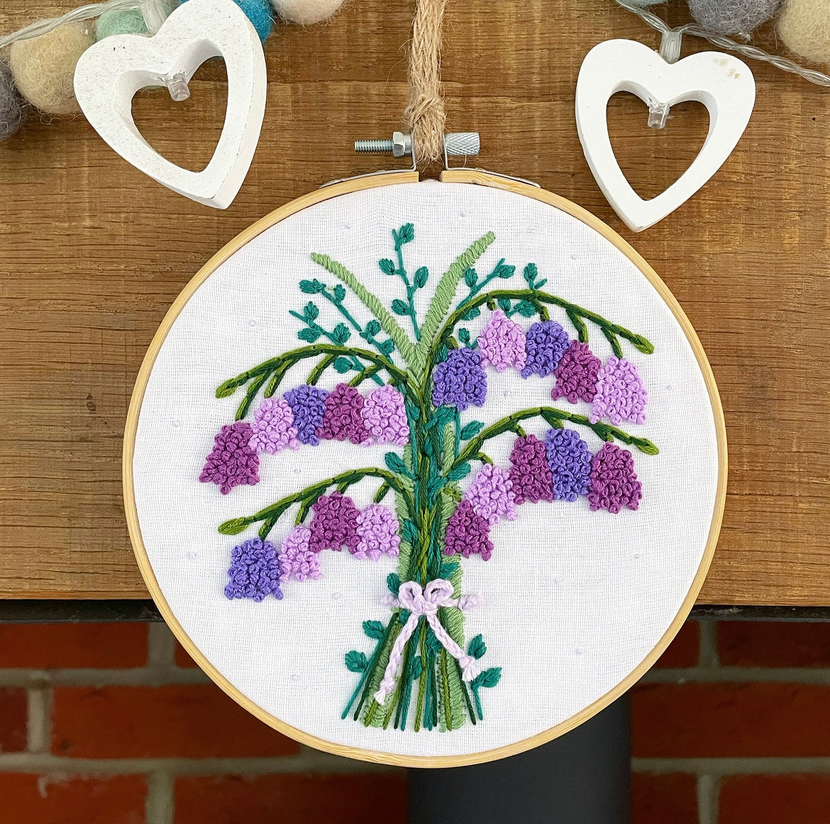 Bluebell cluster hoop - 16cm