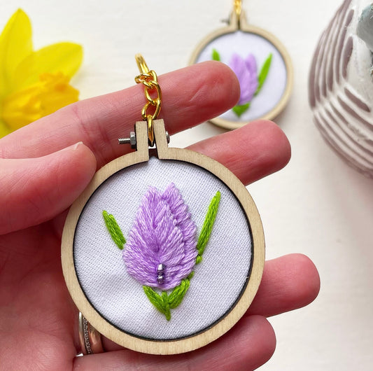 Tulip keyring (lilac)