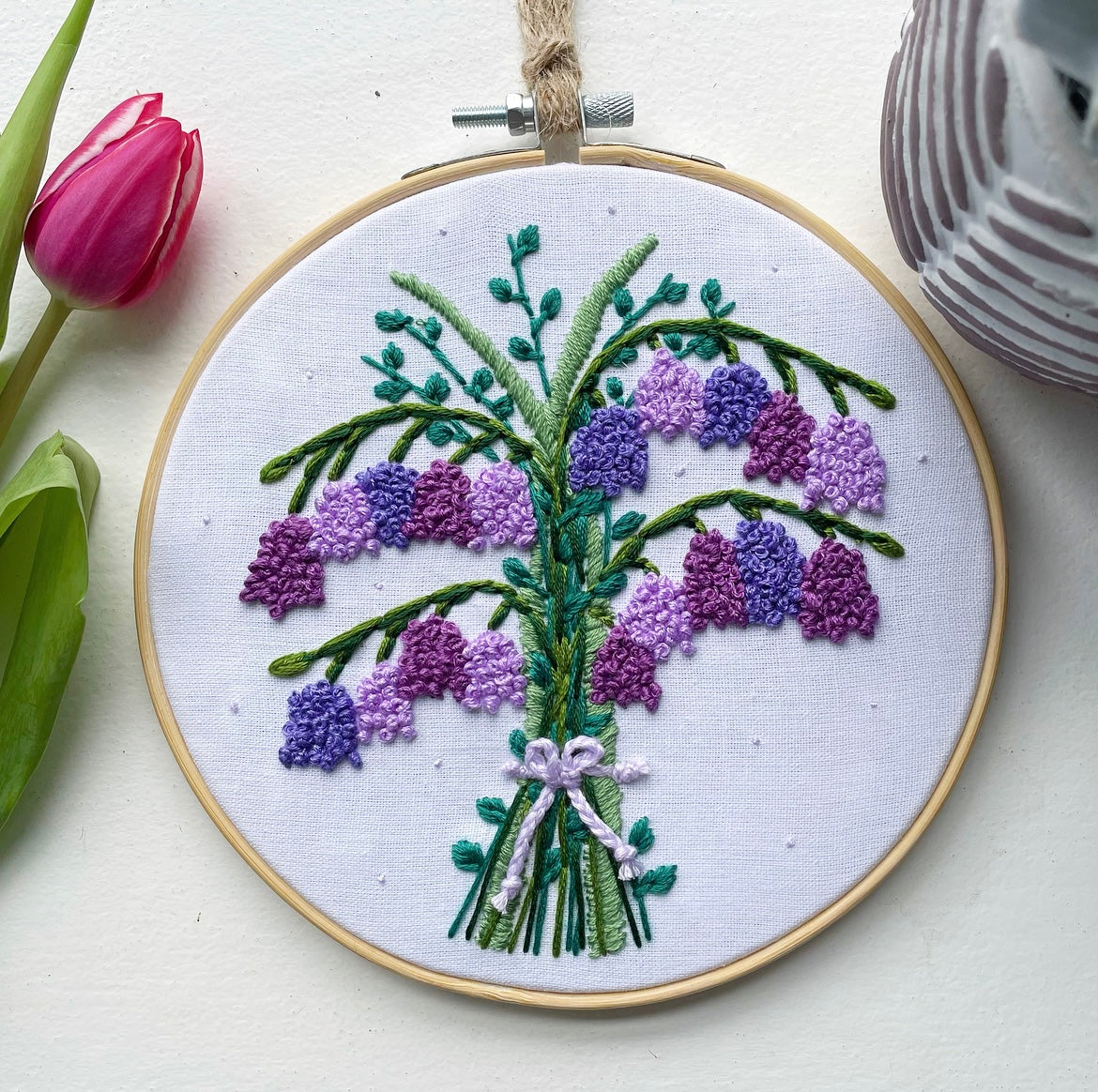 Bluebell cluster hoop - 16cm