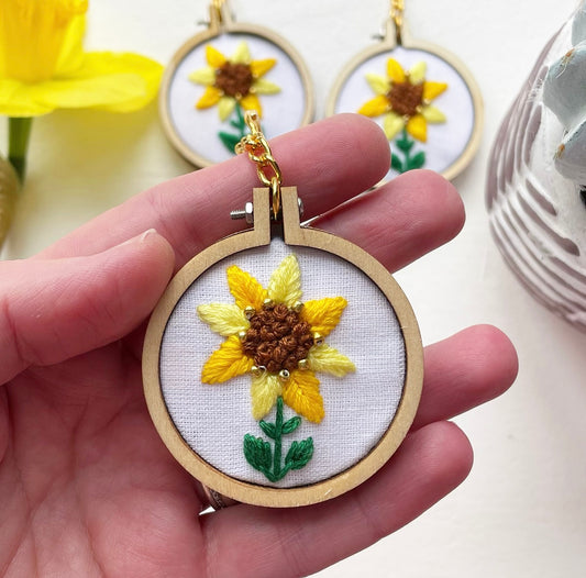 Sunflower keyring