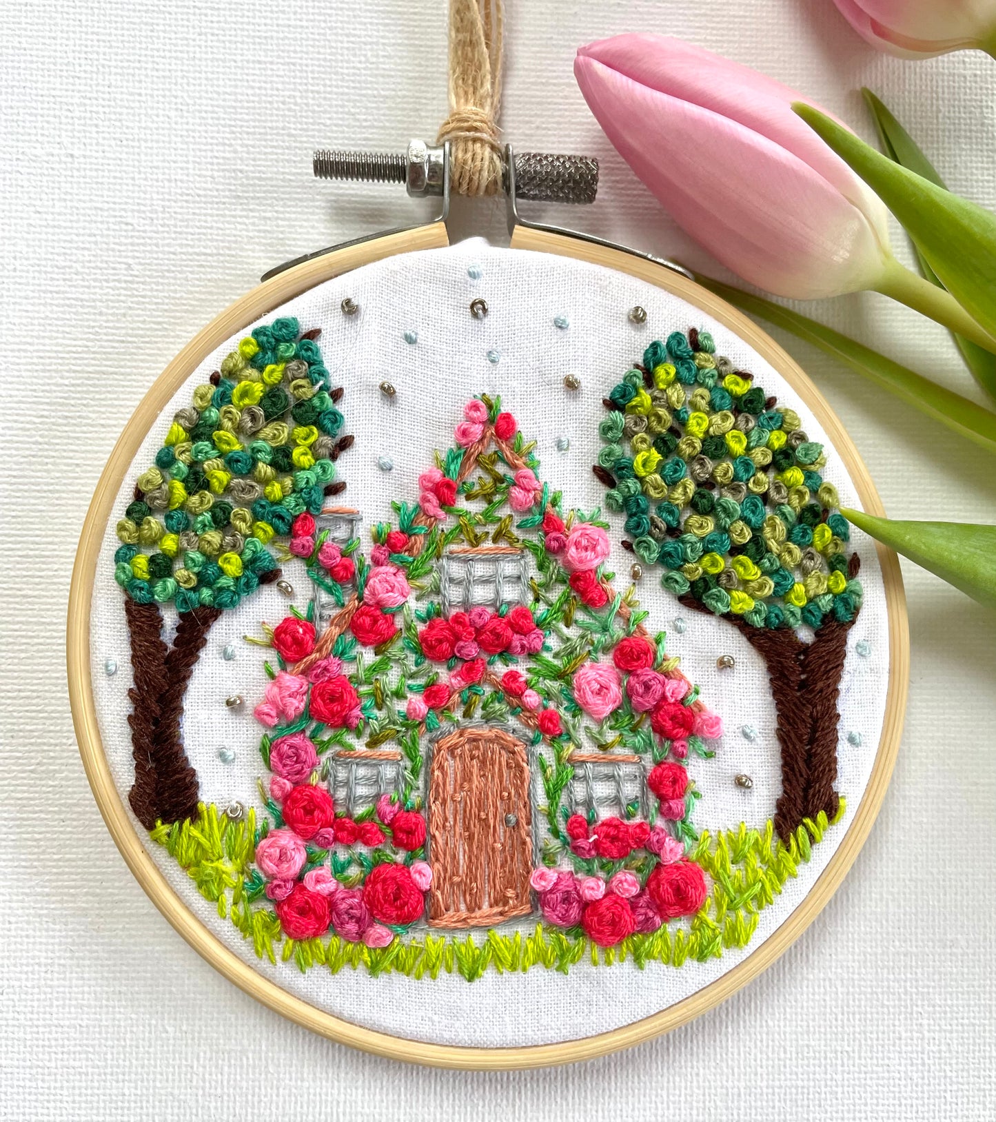 Rose cottage hoop - 10cm