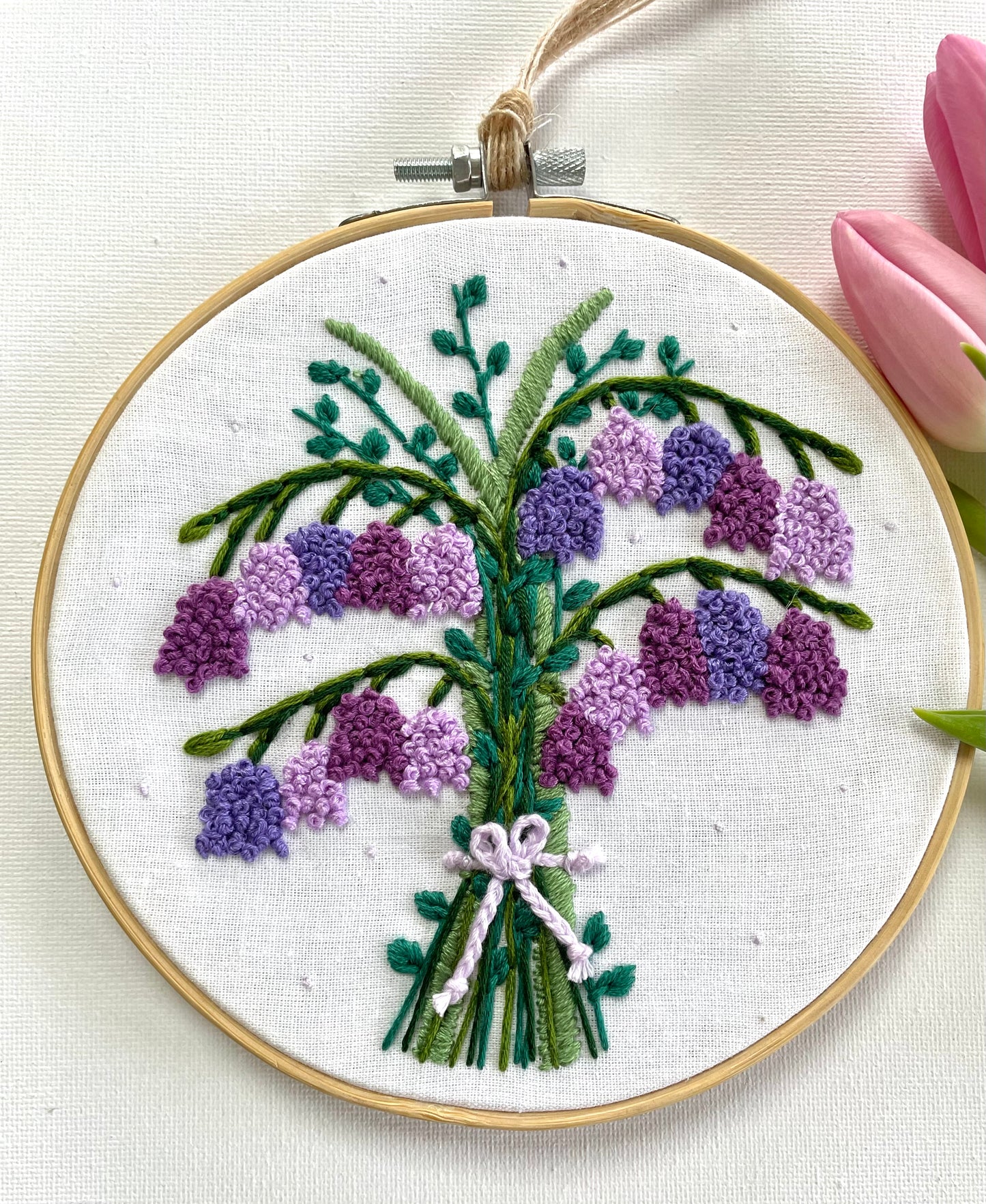 Bluebell cluster hoop - 16cm