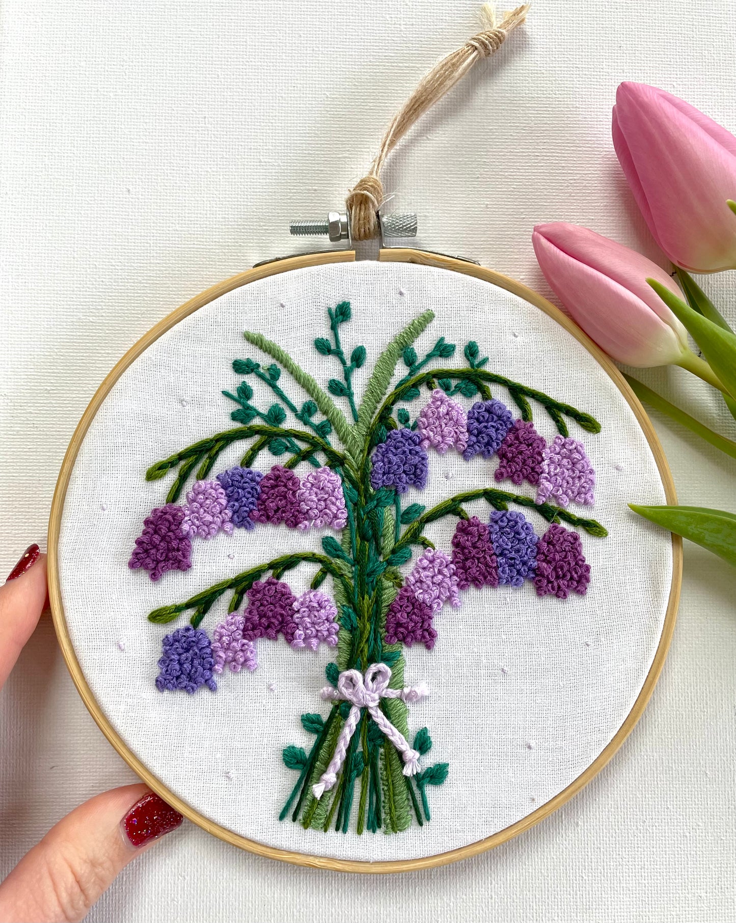 Bluebell cluster hoop - 16cm