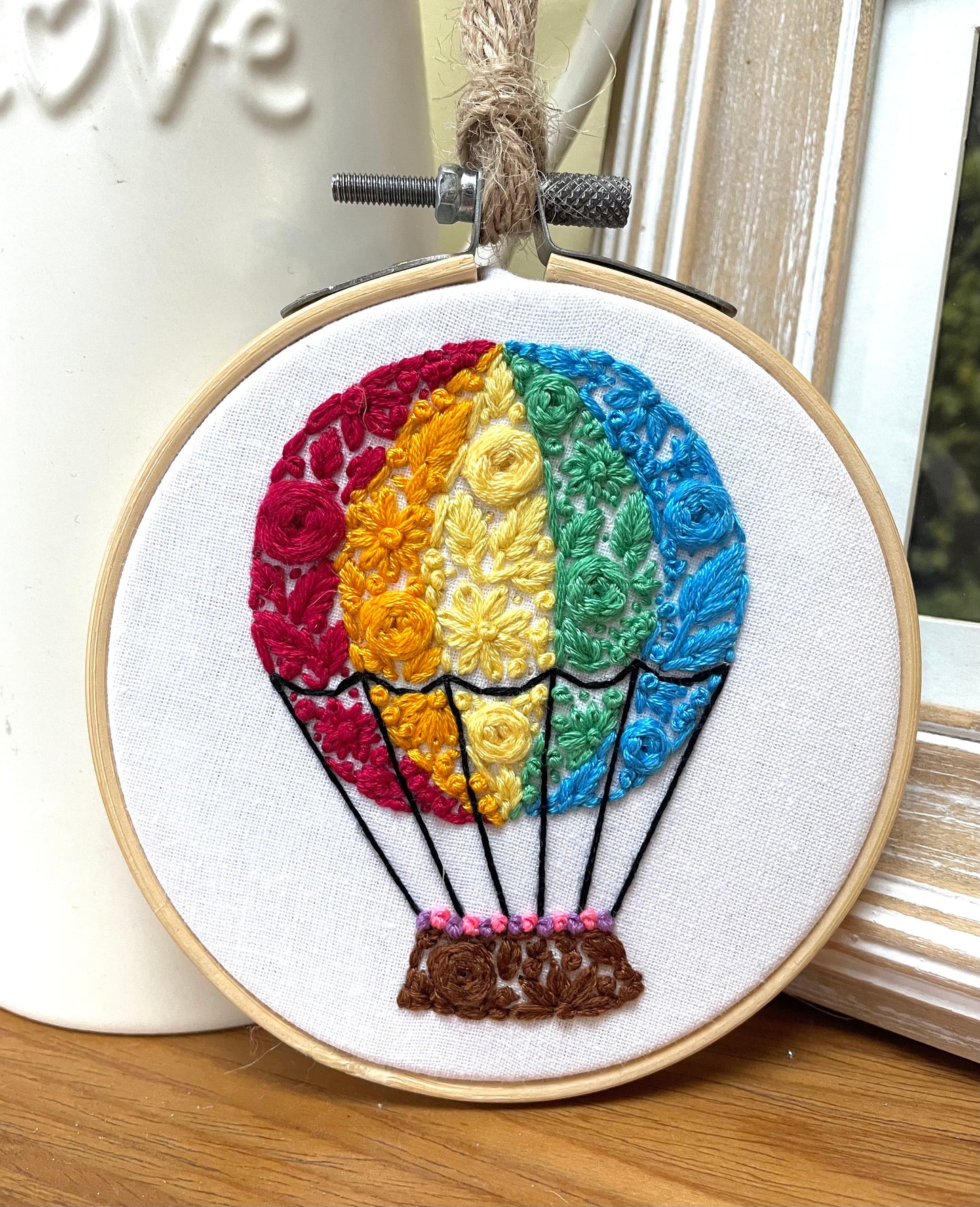 Hot air rainbow balloon hoop - 10cm