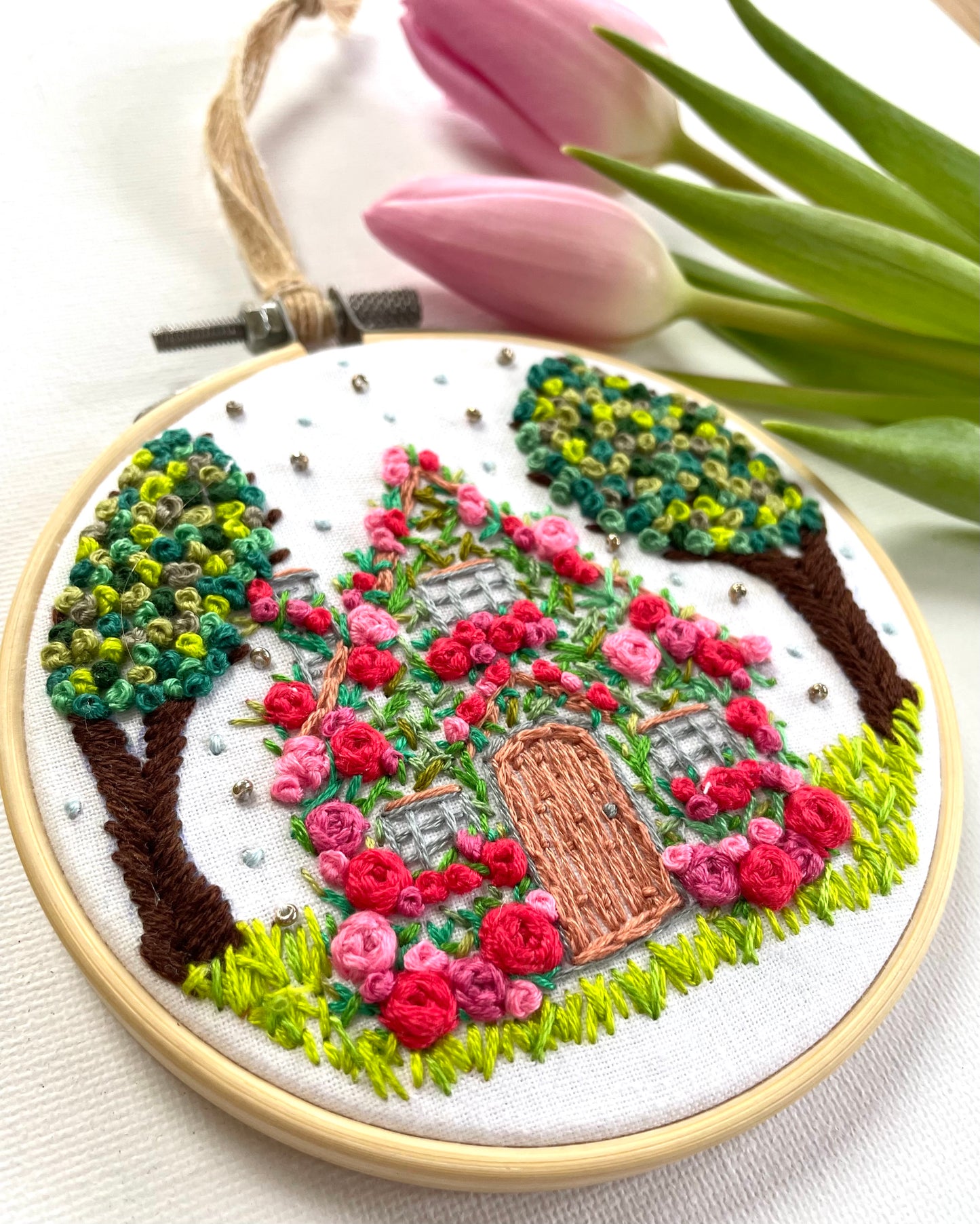 Rose cottage hoop - 10cm